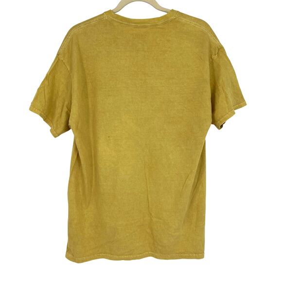 Officially Licensed Nirvana Grunge Tee Yellow Acid Wash Large Vintage Style - Picture 2 of 6